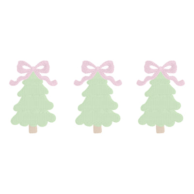 Christmas Tree And Bows Embroidery Design