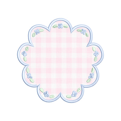 Scallop Floral Frame Applique