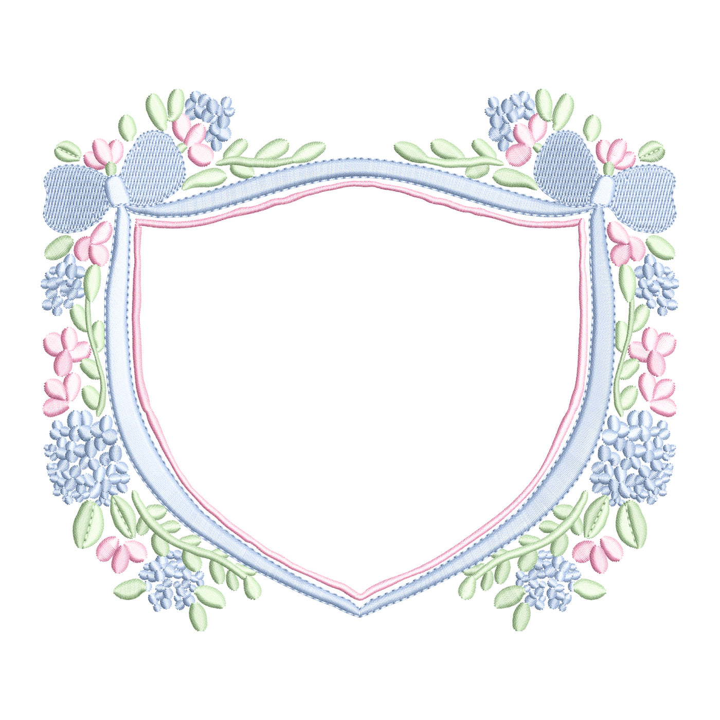 Floral Bow Double Bow Crest