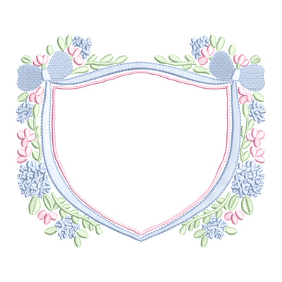 Floral Bow Double Bow Crest