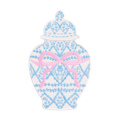 Chinoiserie Ginger Jar with Bow