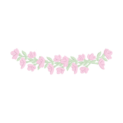 Pink Floral Half Wreath
