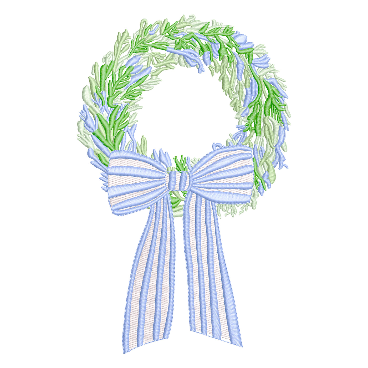 Floral Wreath Ribbon Bow