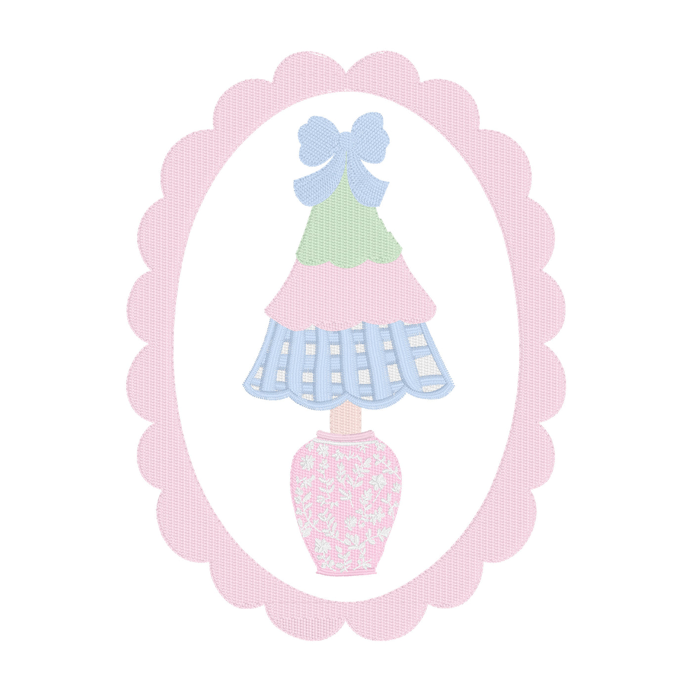 Preppy Christmas Tree Scallop Frame