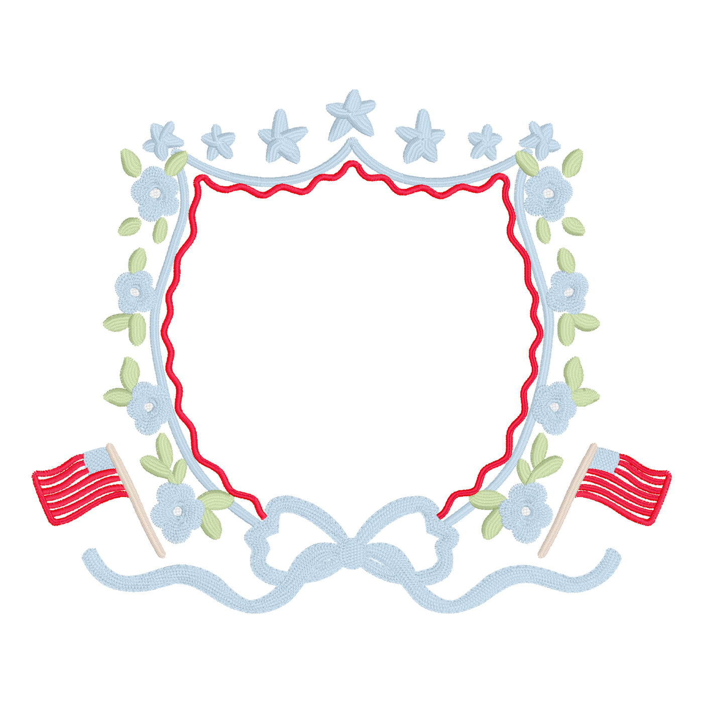 4th of July Crest with Bow