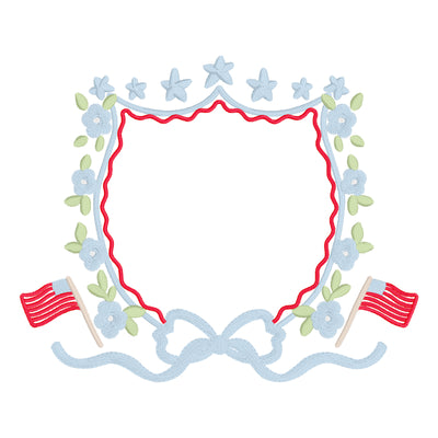 4th of July Crest with Bow