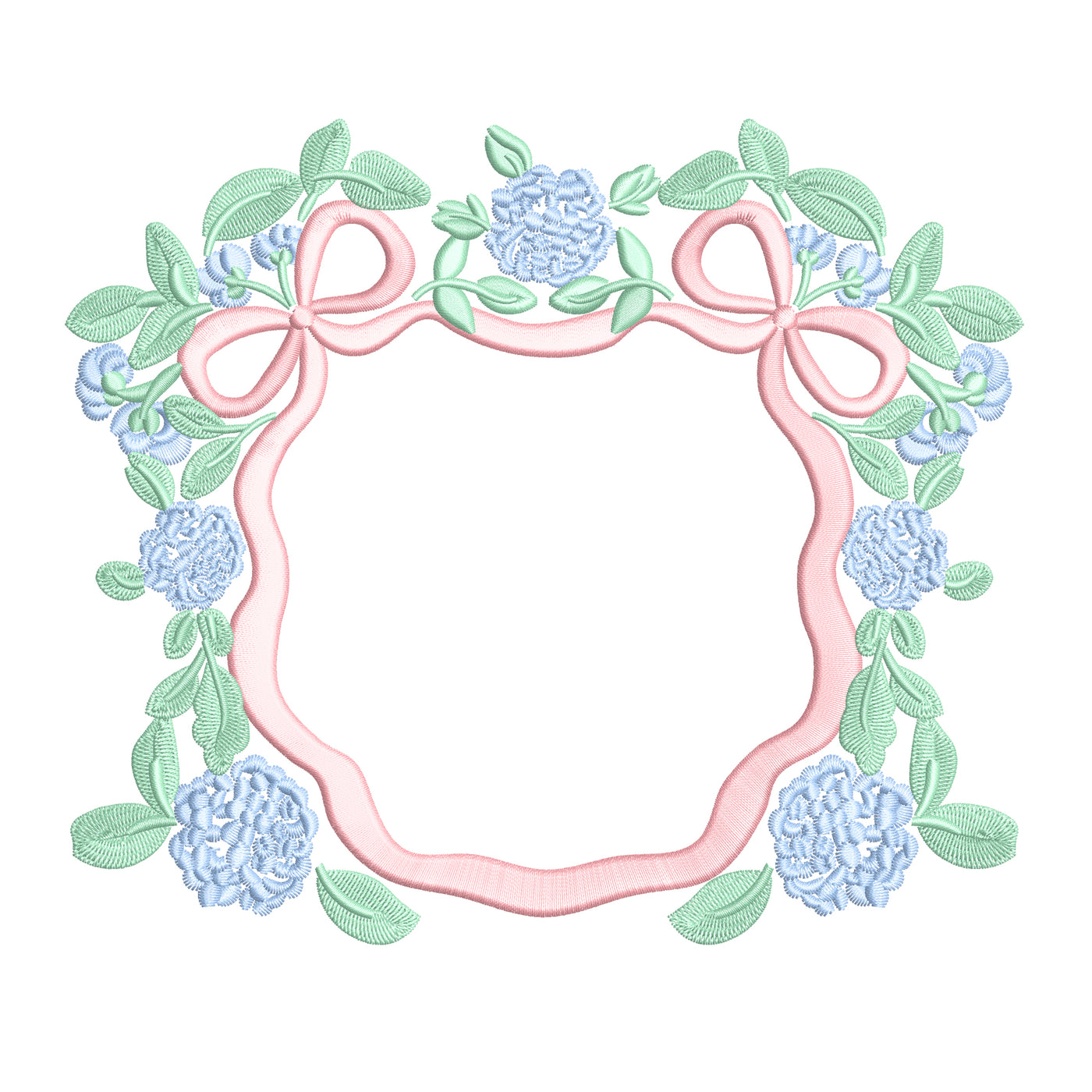 Hydrangeas Bow Wreath