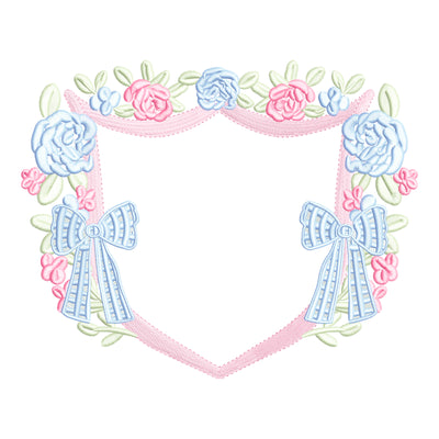 Floral Gingham Bow Crest