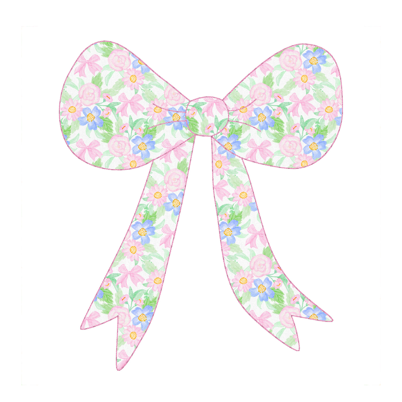 Preppy Bow Applique Design