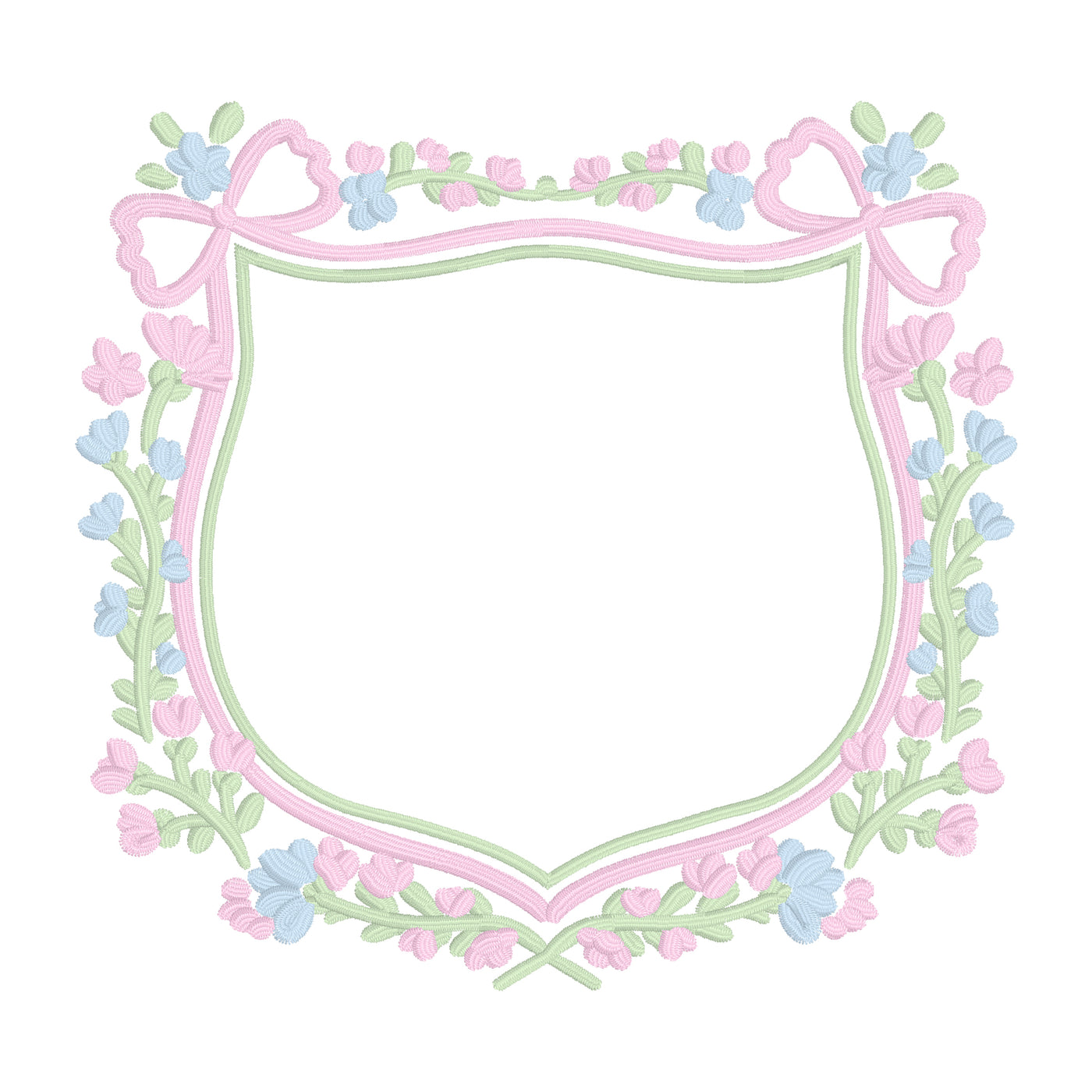 Floral Double Bow Crest