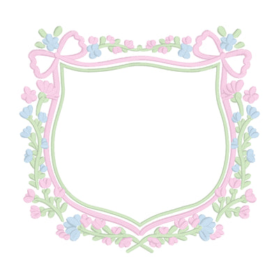 Floral Double Bow Crest
