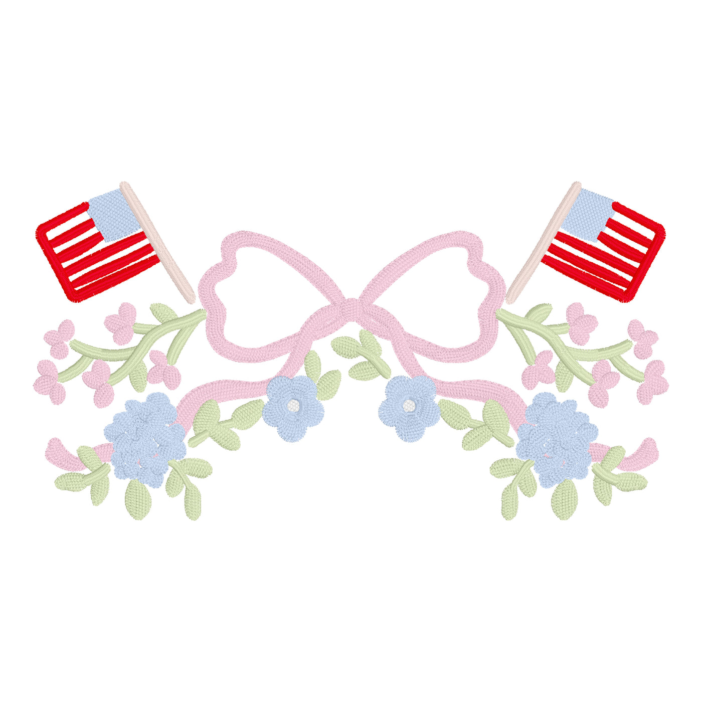 4th of July Flags & Bow Floral