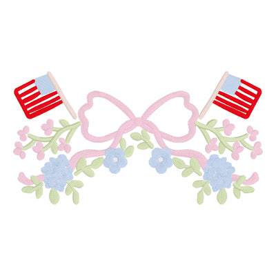 4th of July Flags & Bow Floral