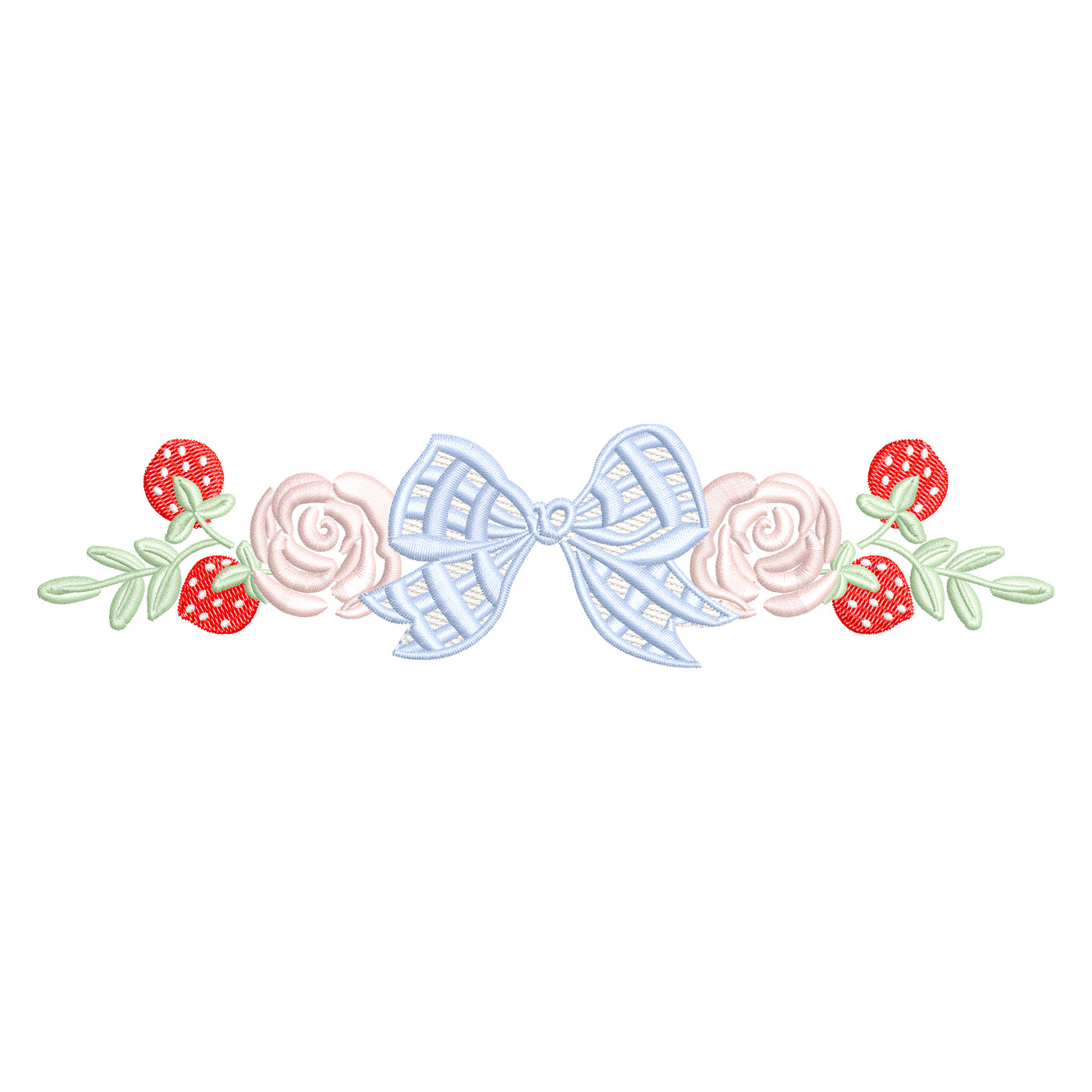 Strawberries & Gingham Bow Floral