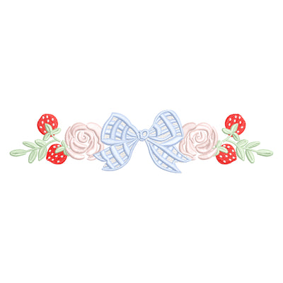Strawberries & Gingham Bow Floral