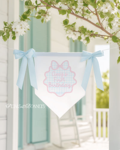 Wavy Bow Frame Applique