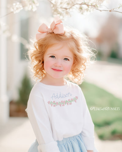 Pink Floral Half Wreath