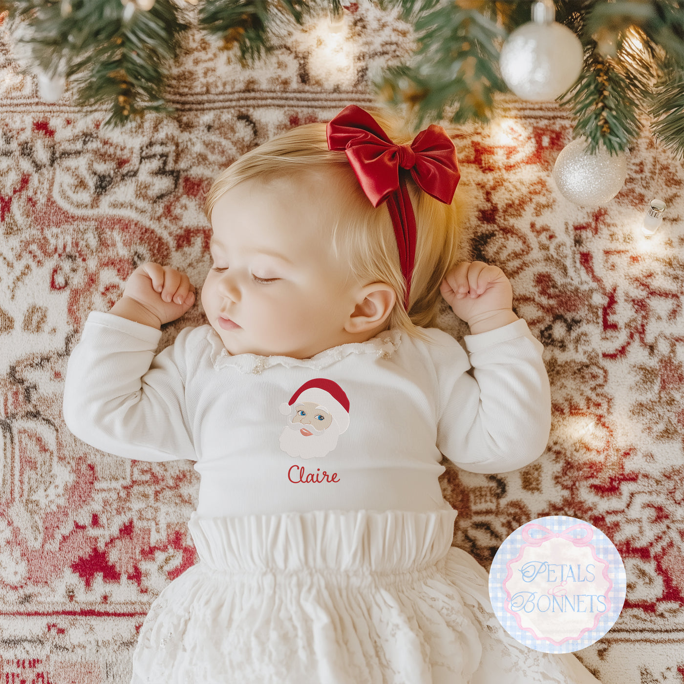 Preppy Santa Embroidery Design