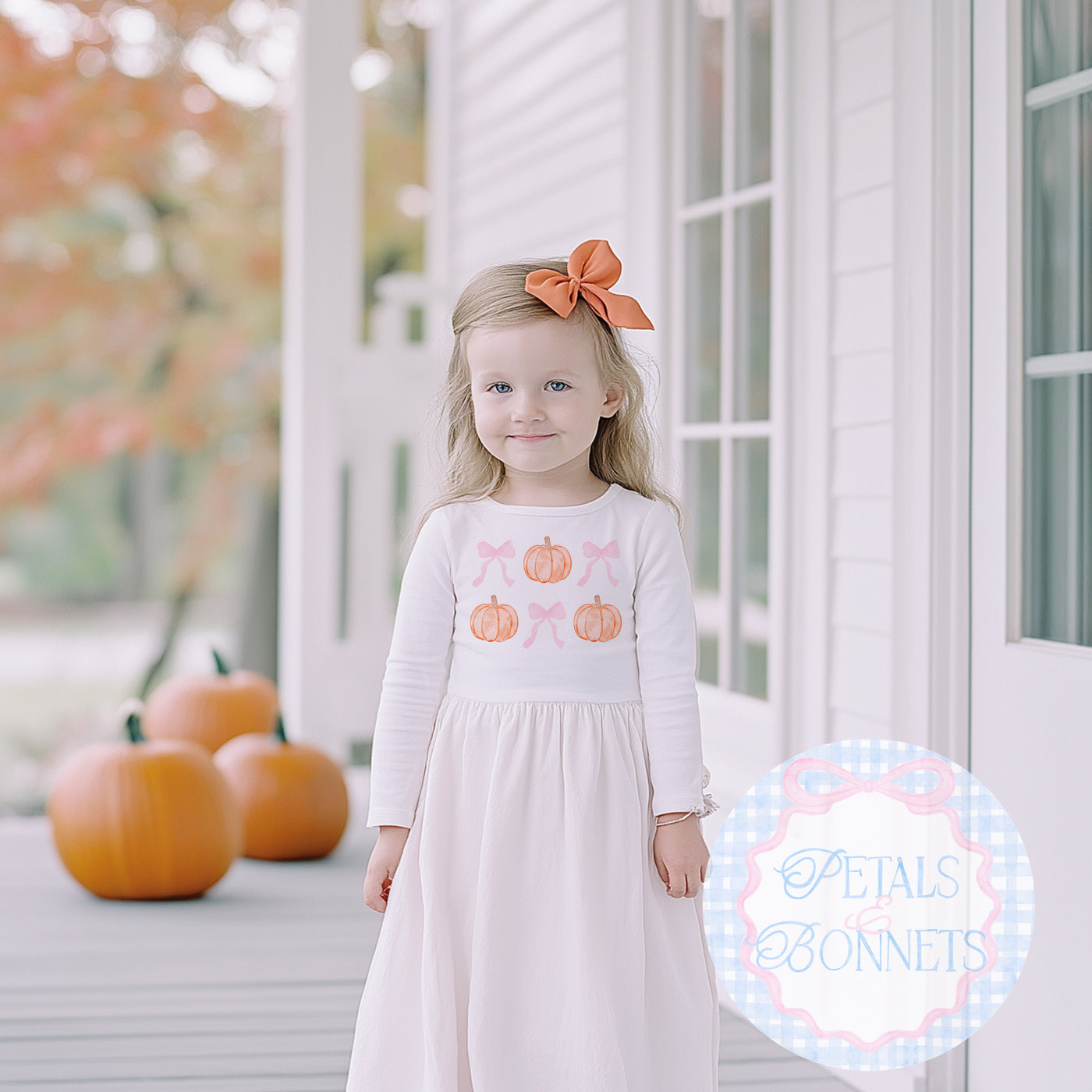 Pumpkin and Bows PNG SVG Design